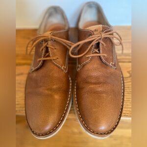Clarks Men's Size 10M Tan Leather Low Oxford Shoes in EUC